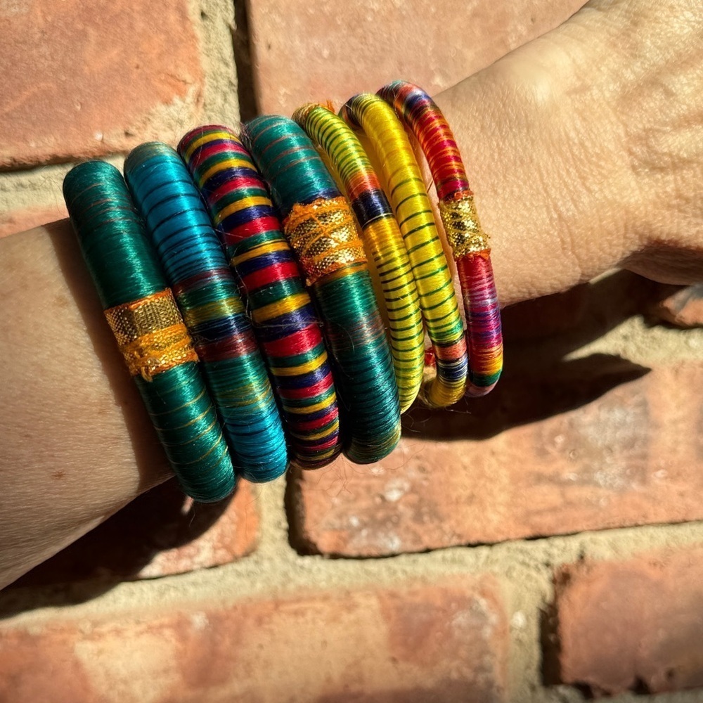 Colorful Multicolor Bangles Set - Picture 3 of 3